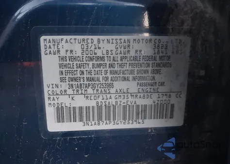 2016 Nissan Sentra S z USA, uszkodzony, nr VIN 3N1AB7AP3GY253965